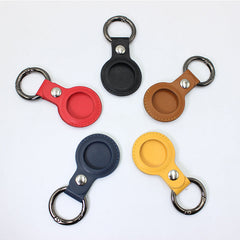 AirTag holder in black PU leather