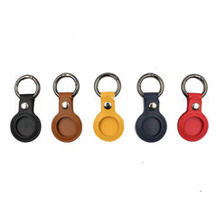 AirTag holder in black PU leather