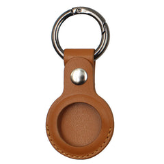navy blue AirTag holder showing features