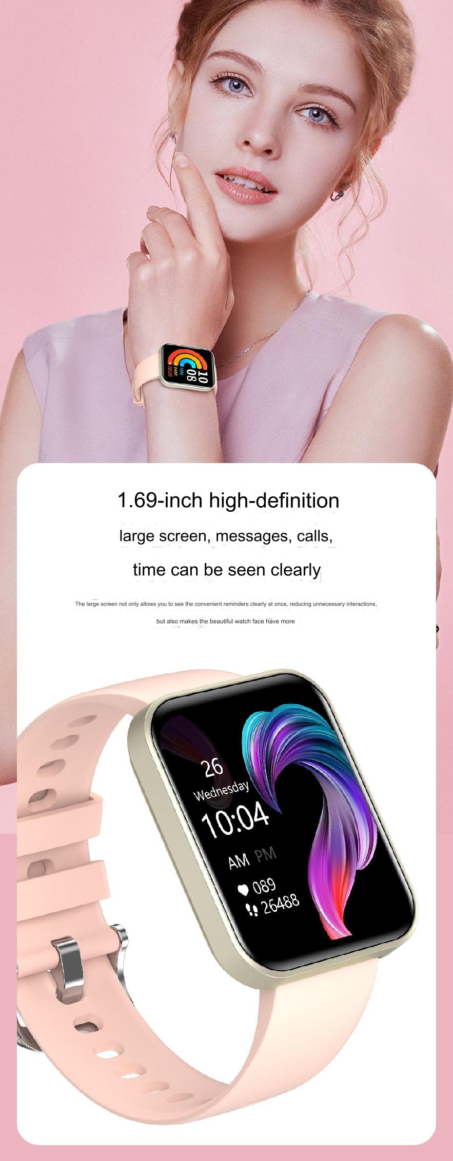 E21 Smartwatch with interchangeable silicone bands