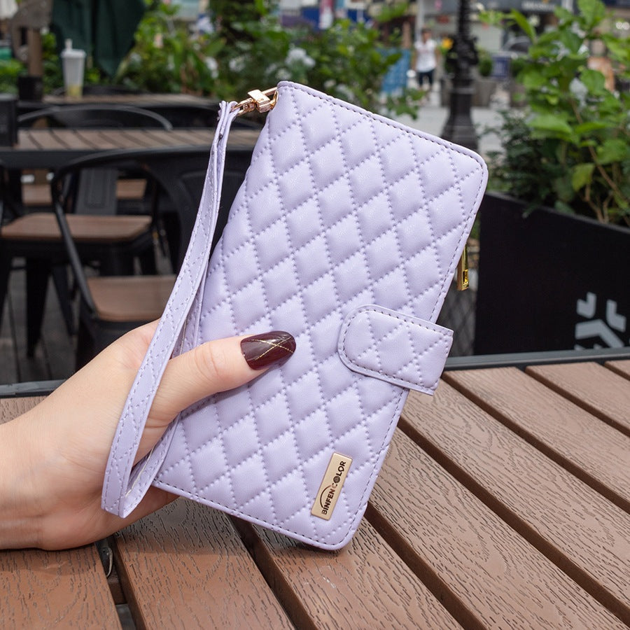 Back view of TPU leather wallet case for iPhone 14