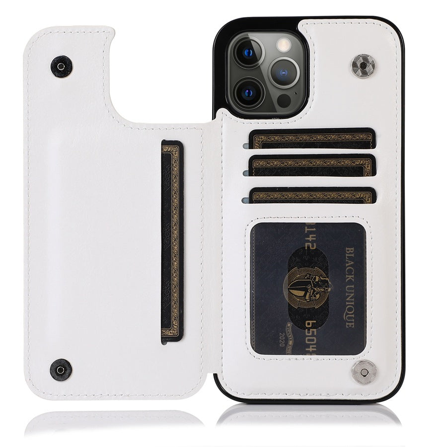 Premium TPU Wallet Case for iPhone 15 in black