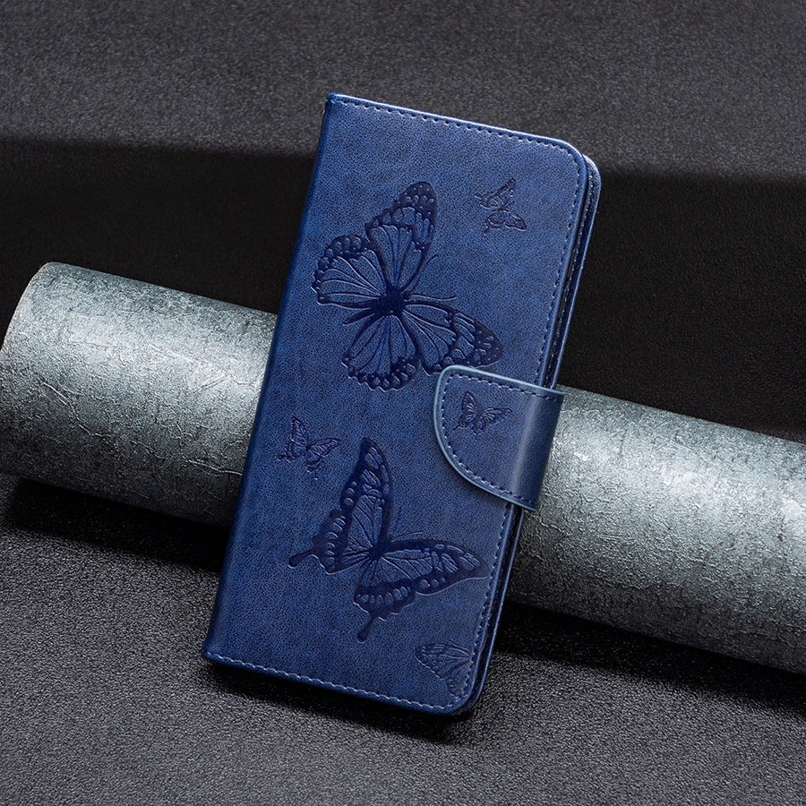 Blue iPhone case showing stand feature