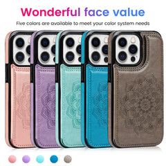 Stylish Magnetic Wallet Case for iPhone 14 in Rose Gold
