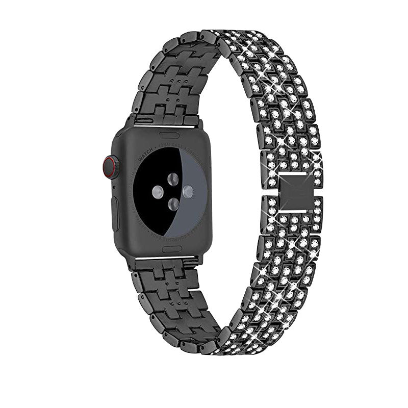 Adjustable watch band displayed on a surface