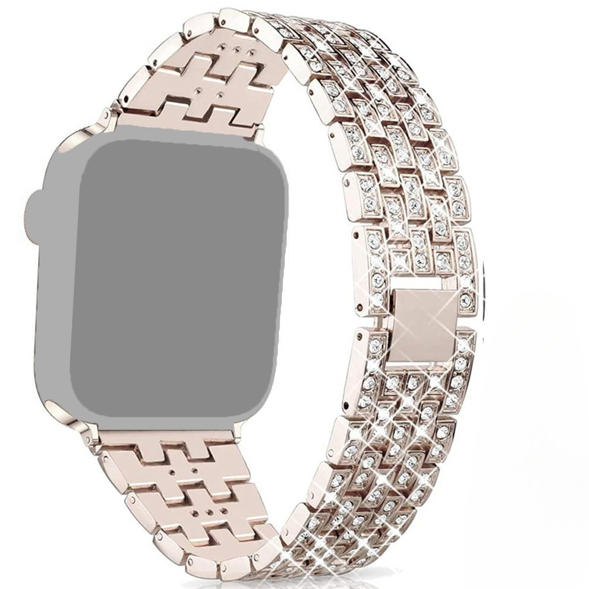 Adjustable watch band displayed on a surface