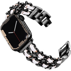 Stylish metal watch band in black for Apple Watch