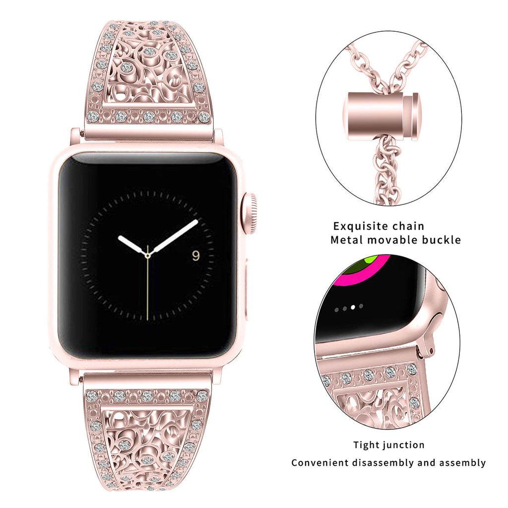 Rosy pink adjustable watch band for Apple Watch