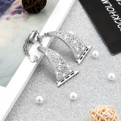 Radiant gold rhinestone apple watch strap