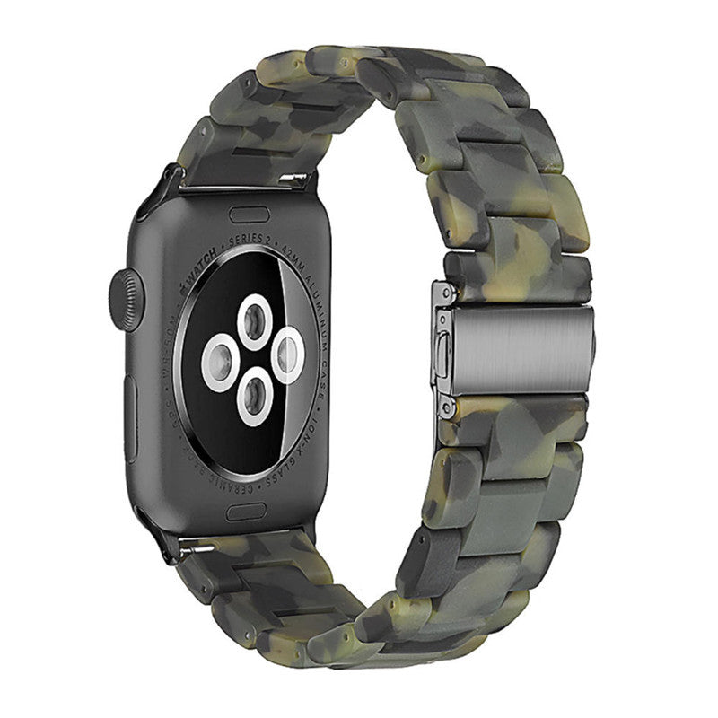 Adjustable natural resin watch band for Apple Watch