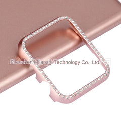 Diamond-studded case showcasing rose pink