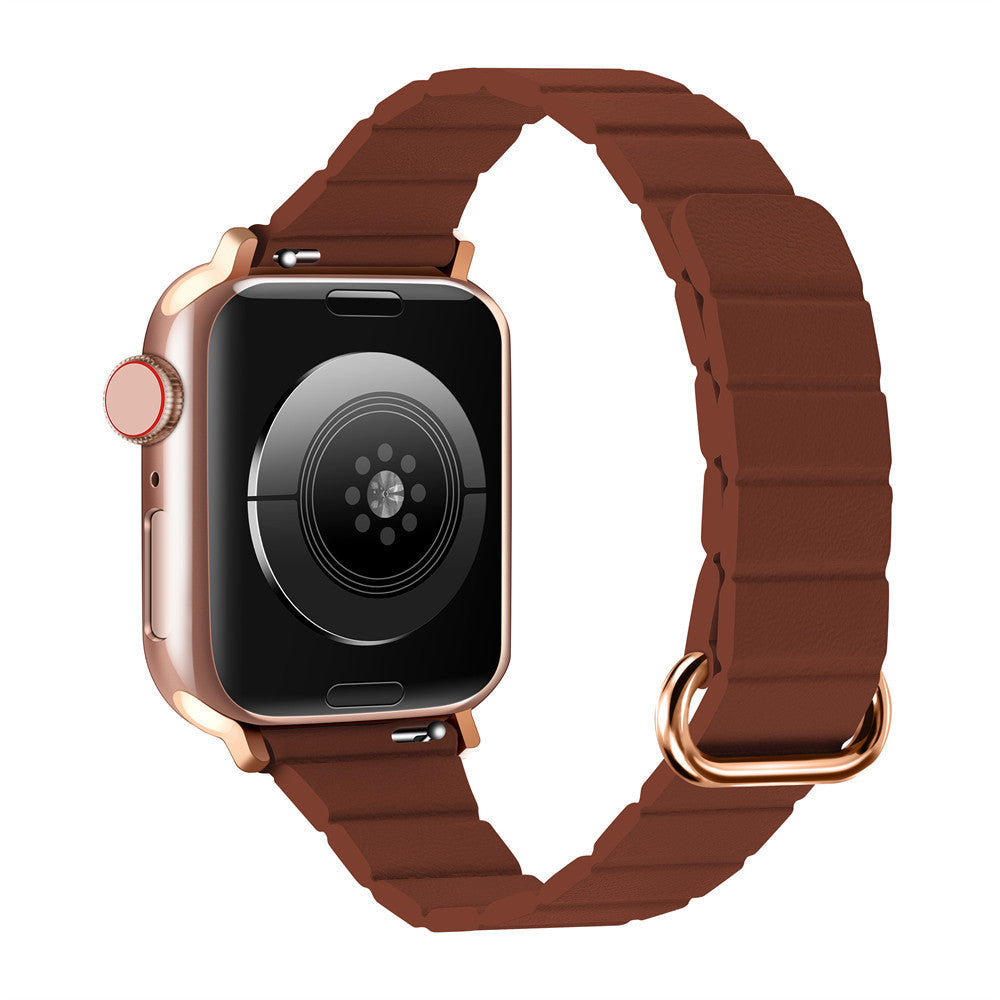 Classic Black magnetic leather wristband image