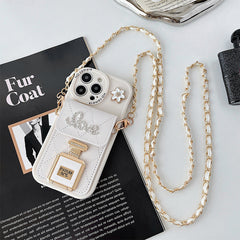 Crossbody phone case with adjustable fittings
