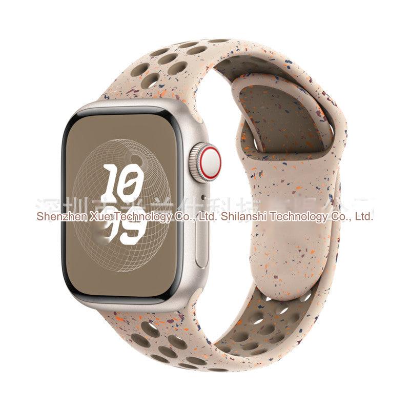 Image of dual colour silicone sport band for Apple Watch 7