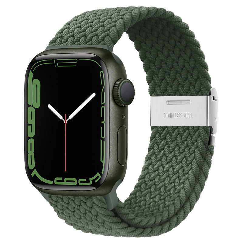 Fashionable nylon strap for Apple Watch in action