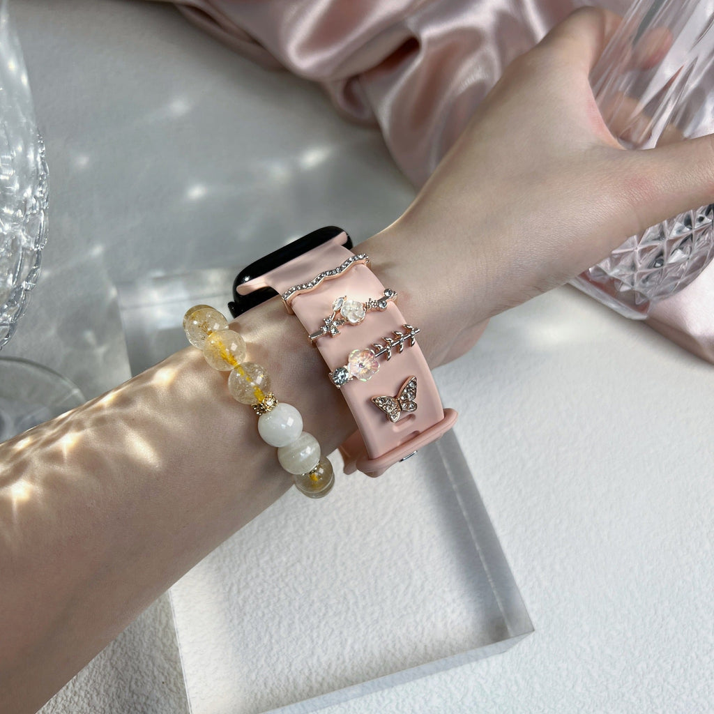 Elegant Butterfly Apple Watch Band in Silver