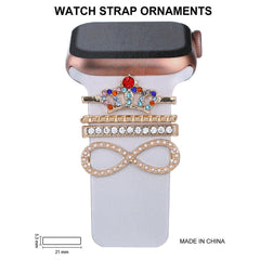 Diamond-studded buckle detail on watch strap