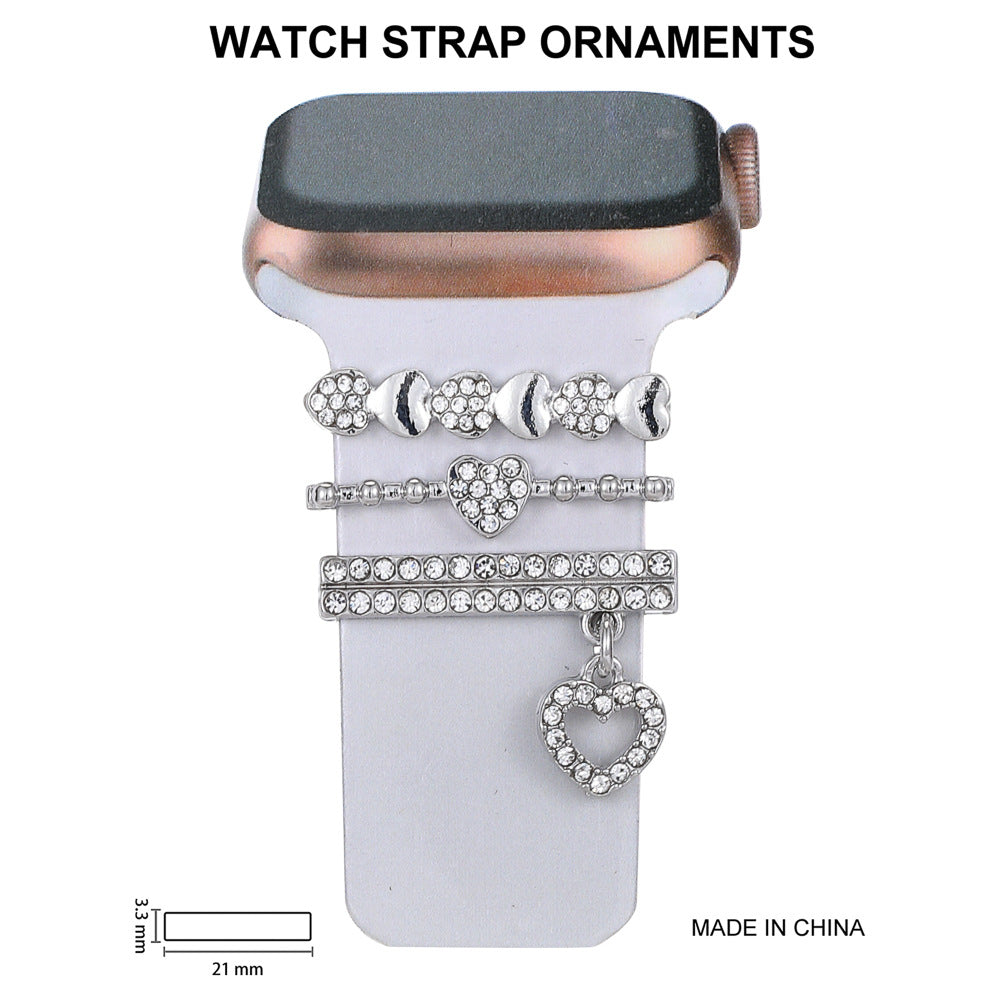 Close-up of rhinestone embellishments on watch strap - image 5