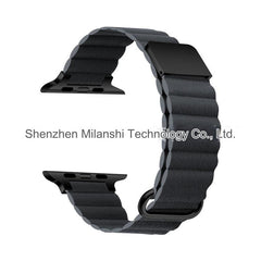 Fashionable cherry pink leather strap for Apple Watch