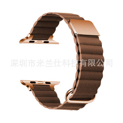 Casual khaki magnetic buckle strap for smartwatches