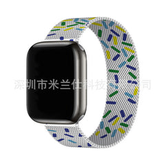 Lifestyle image of Apple Watch with Milanese loop band