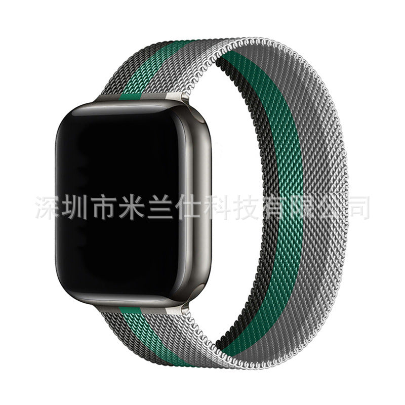 Premium Milanese loop band in black for Apple Watch