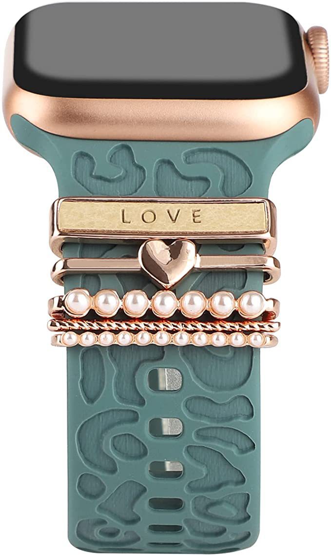 Close-up of silicone watch band showing texture and quality
