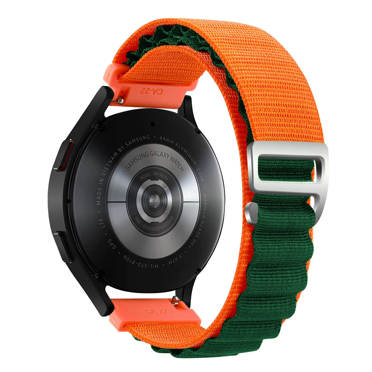 Adjustable nylon sport band displayed for Samsung Galaxy Watch