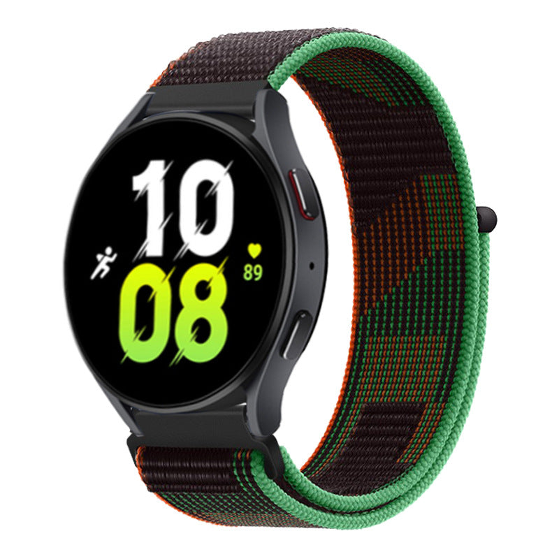 Nylon sport watch band in bright yellow