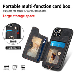 RFID-blocking multifunction phone case in black