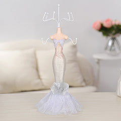 Elegant display rack for earrings and necklaces