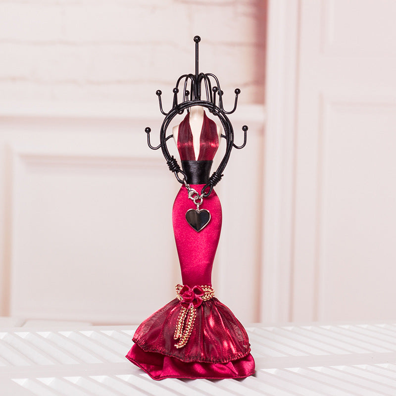 Elegant display rack for earrings and necklaces