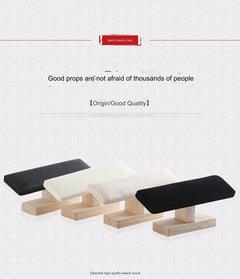 Pine Wood Organizer Displaying Various Accessories