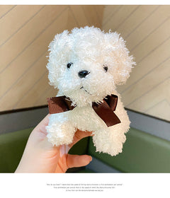 Multiple Views of Long-Hair Dog Keychain