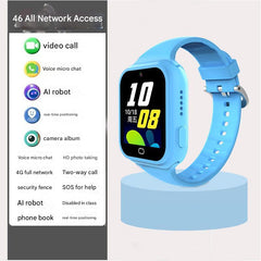Child using smartwatch with GPS tracking feature