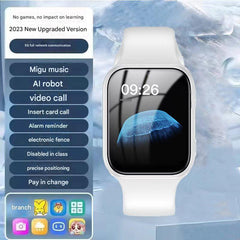 Close-up of kids smartwatch with 4G LTE