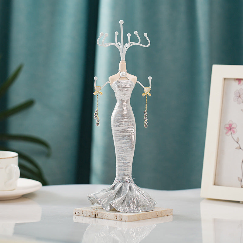 Unique display stand for necklaces and rings