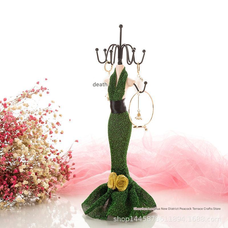Elegant Princess-Style Jewelry Display Stand with earrings
