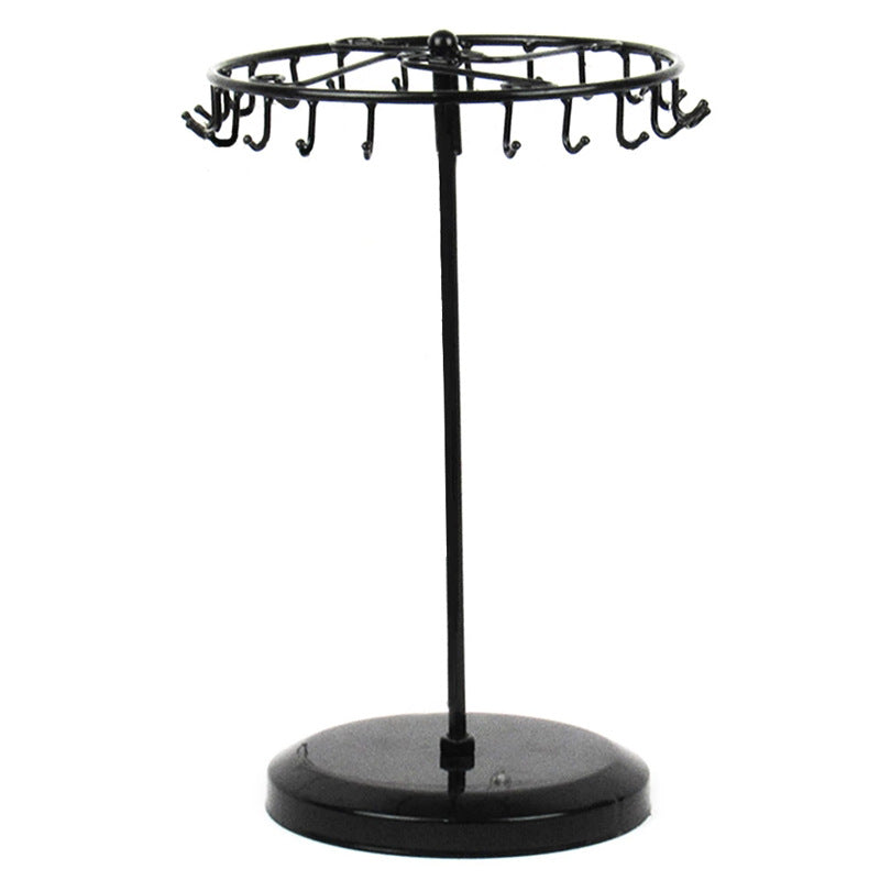 Rotatable Jewelry Holder with Multiple Hooks
