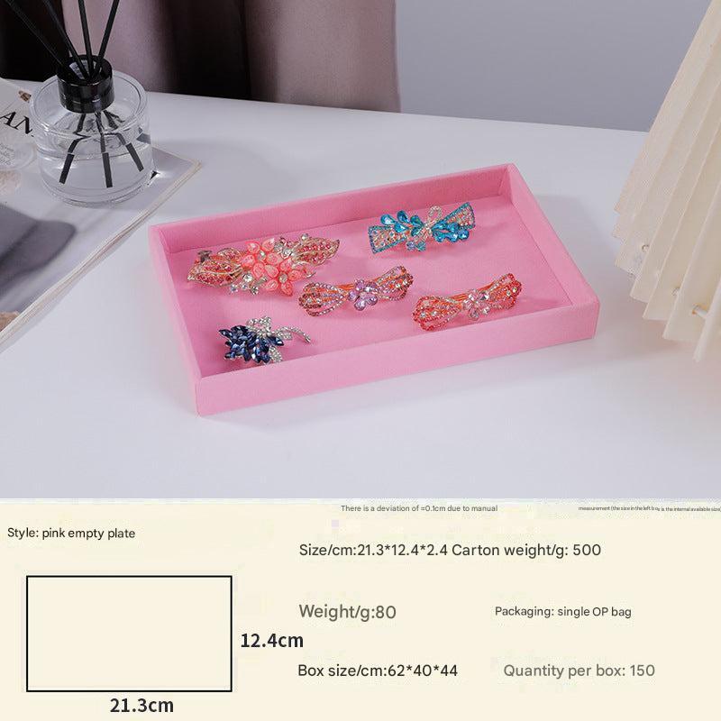 Green velvet jewelry display organizer