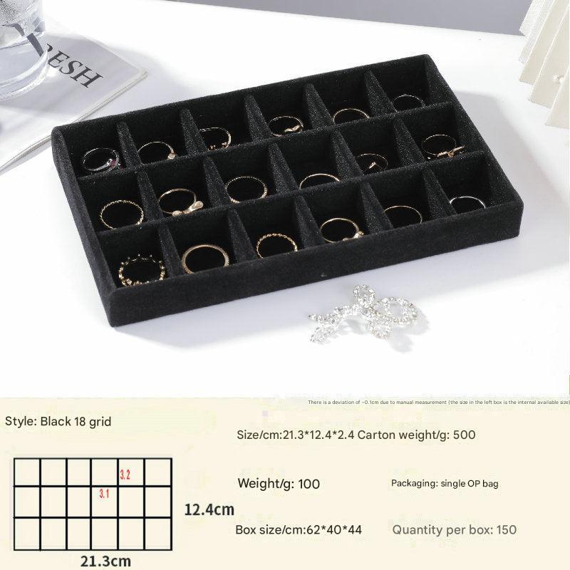 Beige velvet-lined jewelry storage for bracelets
