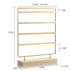 Iron Earring Rack with Earrings Displayed