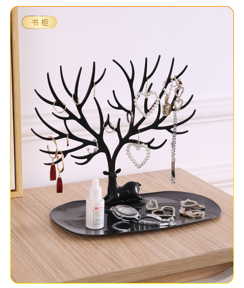 Chic white jewelry organizer holding earrings