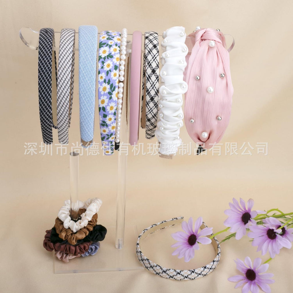 Elegant hairband display stand top view