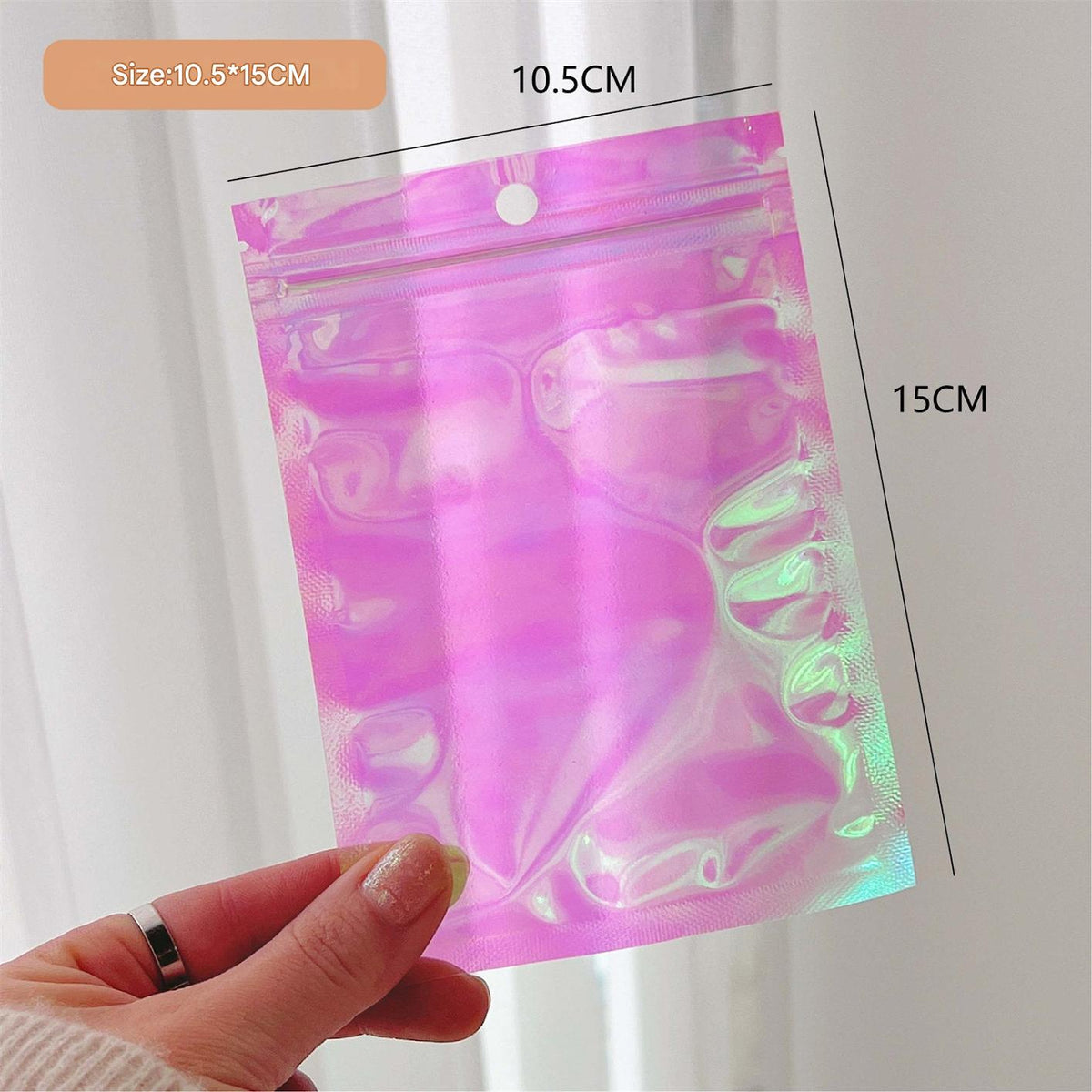 mylar bag showcasing nail art items