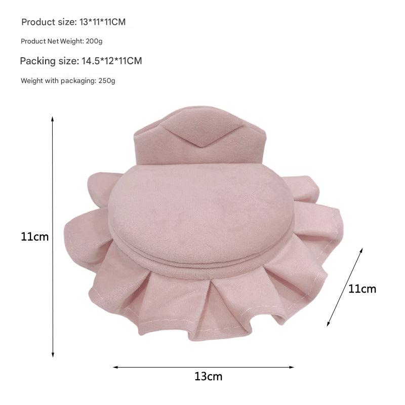 Elegant velvet jewellery box with miniature furniture design