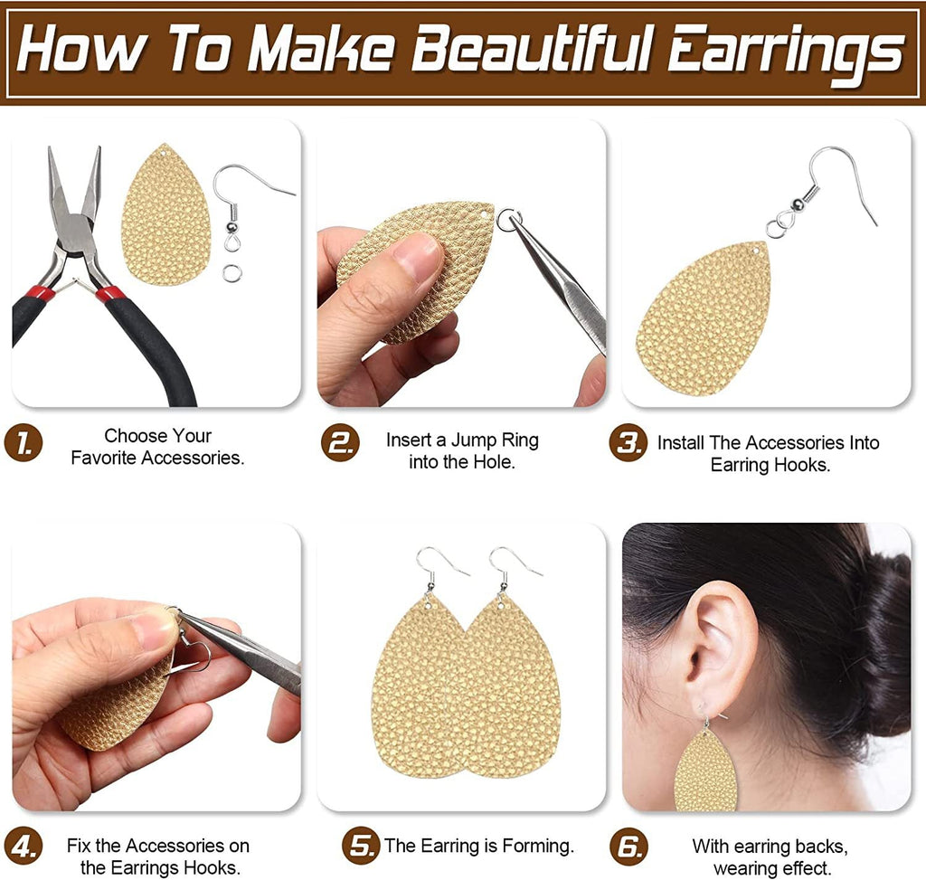 DIY earring making kit image 1 with iron parts