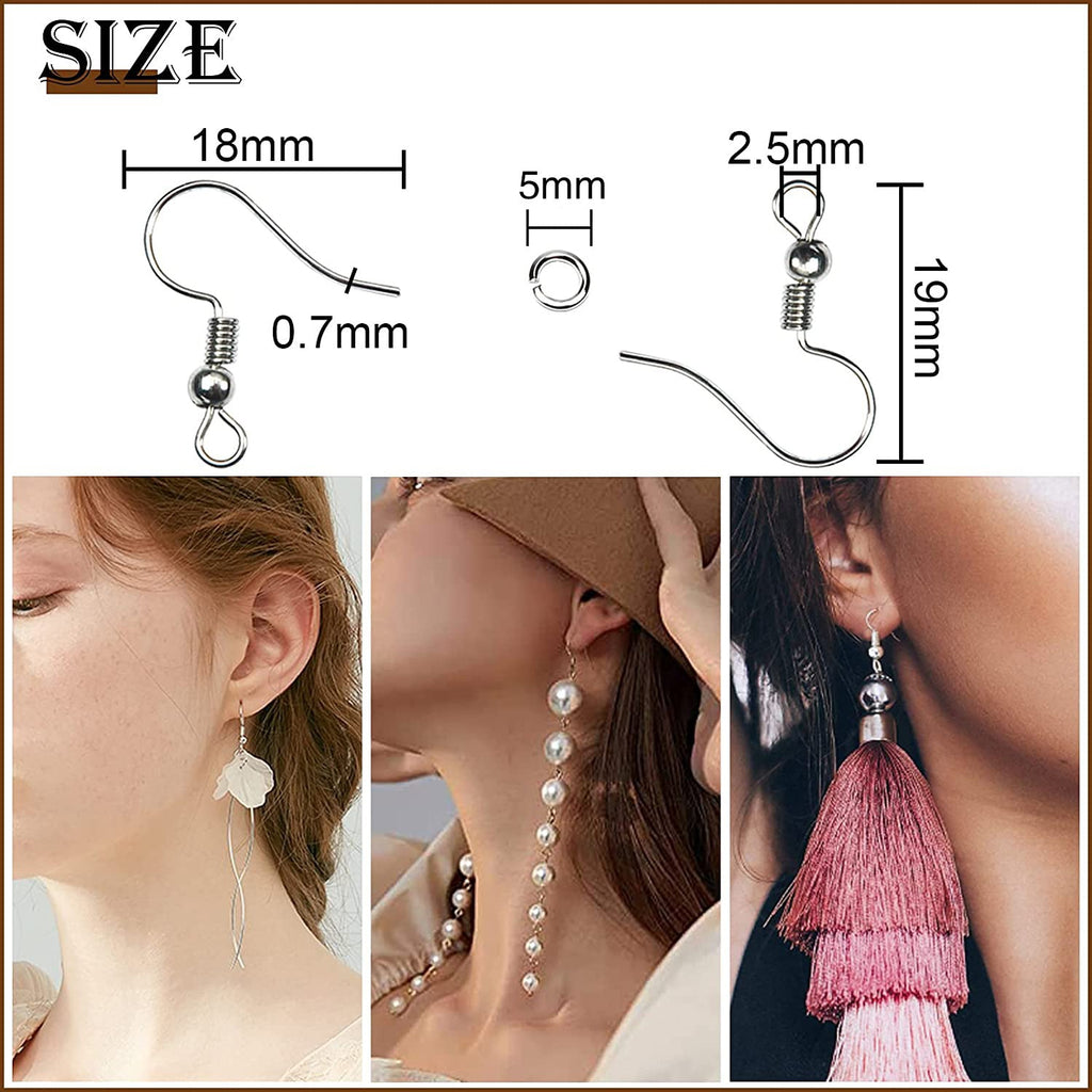 multiple colours of iron earring components