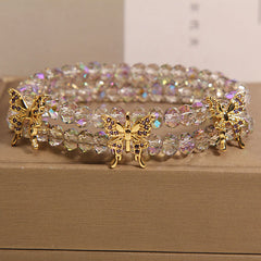 Lifestyle image showing crystal bracelet on wrist