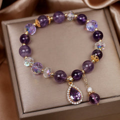 Elegant Amethyst Bracelet from different angles